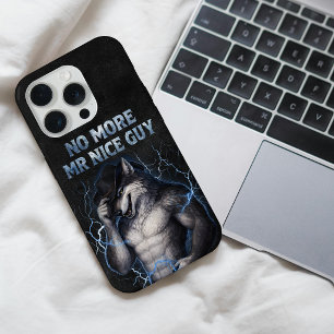 Coque iPhone 15 Pro Plus de Monsieur Gentil Mème Drôle de Loup Alpha B
