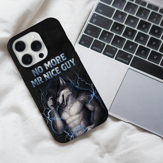 Coque iPhone Plus de Monsieur Gentil Mème Drôle de Loup Alpha B (Créateur téléchargé)