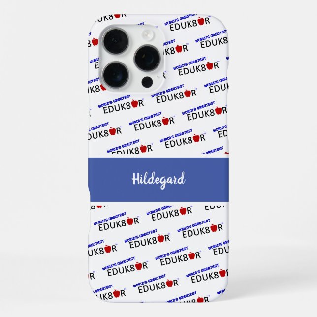 Coque iPhone Plus Grand Éducateur du Monde (Verso)
