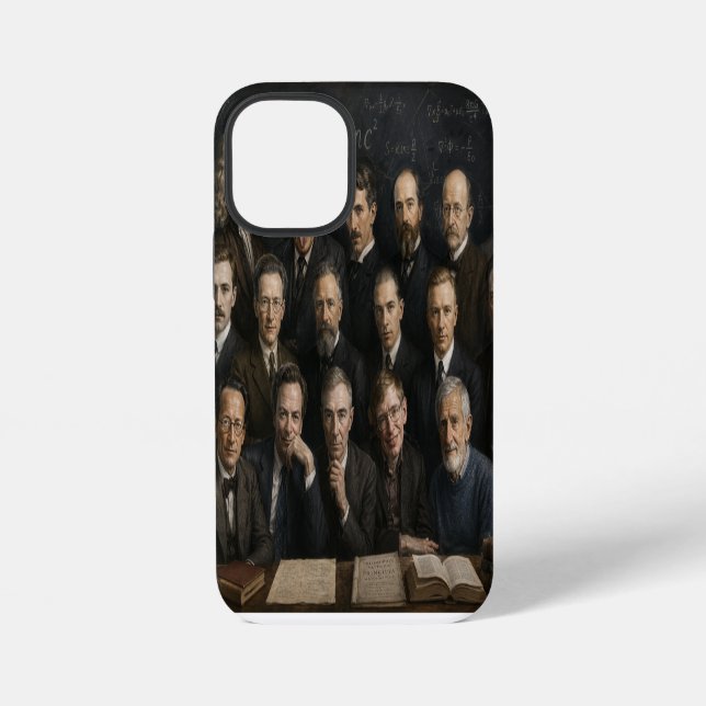 Coque iPhone Plus grands scientifiques Collage Tapis de souris  (Verso)