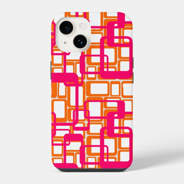 Coque iPhone Plus Ouvert Rectangles Modernes Du Milieu Du Siècl (Verso)