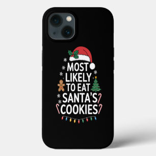 Etui iPhone 13 Plus susceptible de manger les cookies de Santa No