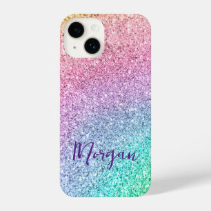 Coque Pour iPhone 14 Plutôt chatoyante Parties scintillant arc-en-ciel
