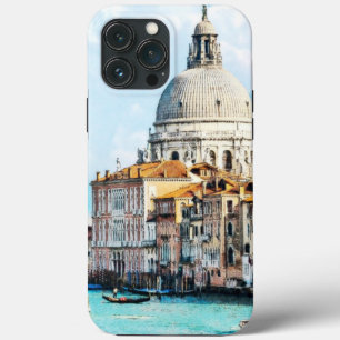 Etui iPhone 13 Pro Max Plutôt chic Italie Venise Canal Pastel Aquarelle