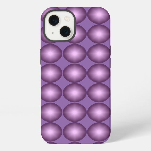 Coque iPhone Point Polka Lavender brillant (Verso)