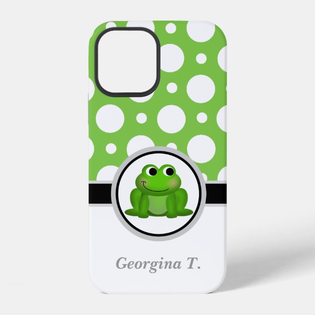 Coque iPhone Pointe rose verte et blanche (Verso)