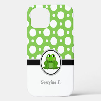 Coque iPhone 12 Pointe rose verte et blanche