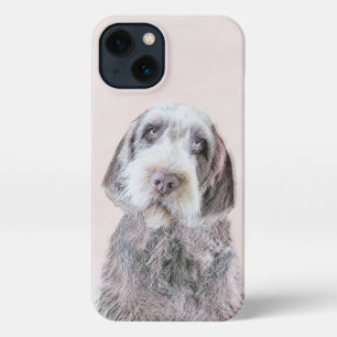Etui iPhone 13 Pointing à poils durs Peinture Griffon - Art Chien