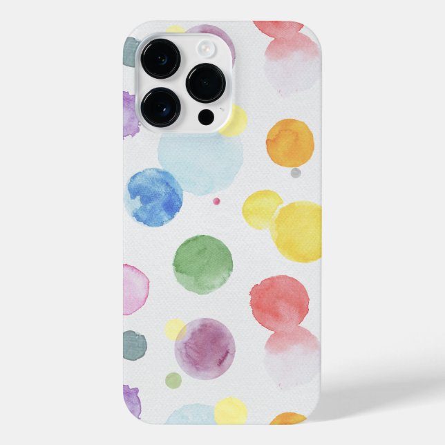 Coque iPhone Points aquarelle 1 (Verso)