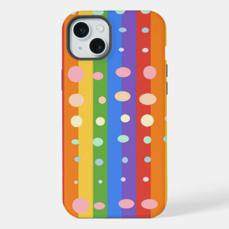 COQUE iPhone 15 PLUS POINTS ARC-EN-CIEL