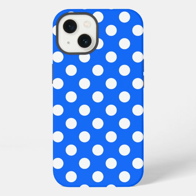 Coque iPhone Points blancs sur un étui Case-Mate pour iPhone bl (Verso)