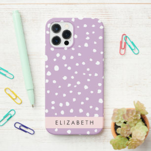 Coque iPhone 12 Pro Points Dalmatiens Lilac, Points Dalmatiens, Votre