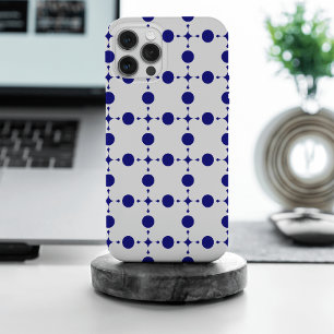 Coque iPhone 15 Pro Max Points de bleu marine, Motif à pois, Pois