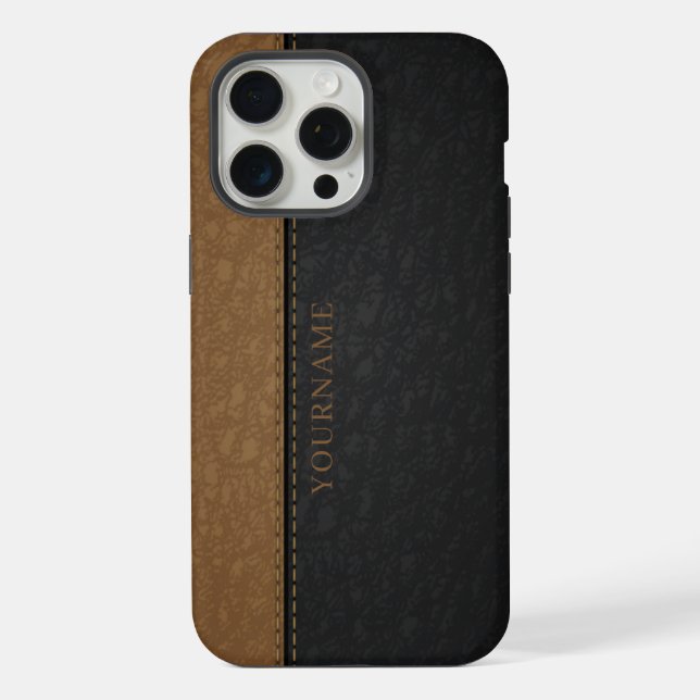 Coque iPhone Points de cuir faux (Verso)