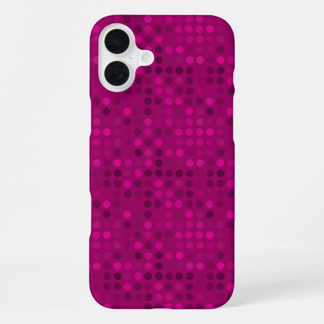 Coque iPhone points de prune en velours rouge (Verso)
