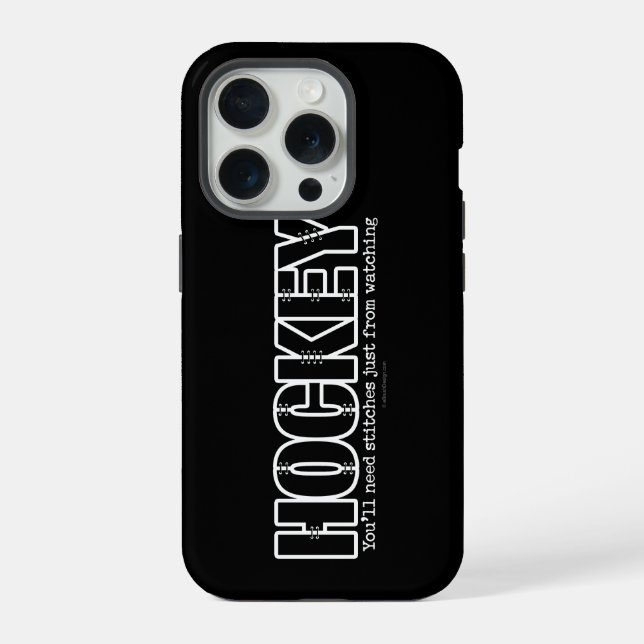 Coque iPhone Points de suture de hockey (Verso)