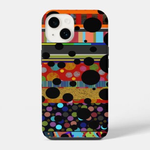 Coque Pour iPhone 14 points et bandes à motifs différents