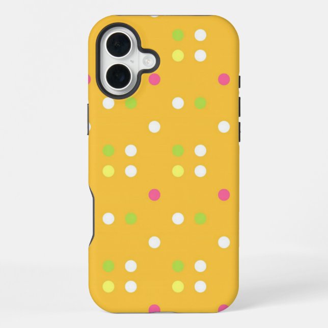Coque iPhone Points multicolores (Verso)