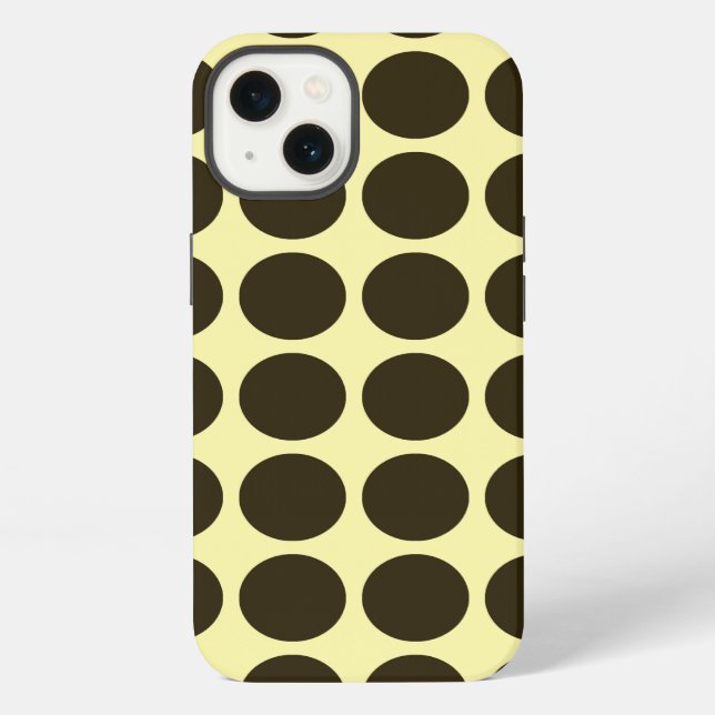 Coque iPhone Points neutres de crème Café Mocha (Verso)