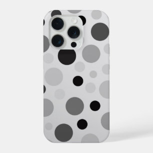 Coque iPhone 15 Pro Points noirs et gris,