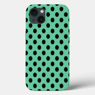 Etui iPhone 13 Points noirs sur boîtier Case-Mate iPhone vert men