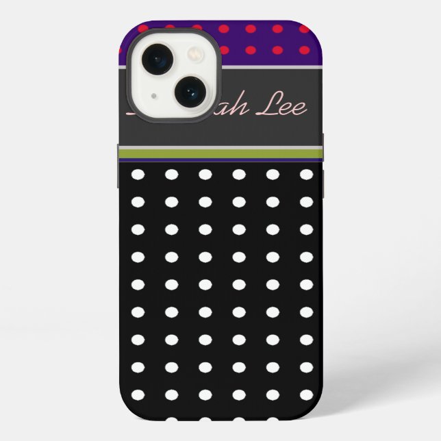 Coque iPhone points personnalisés stylés (Verso)