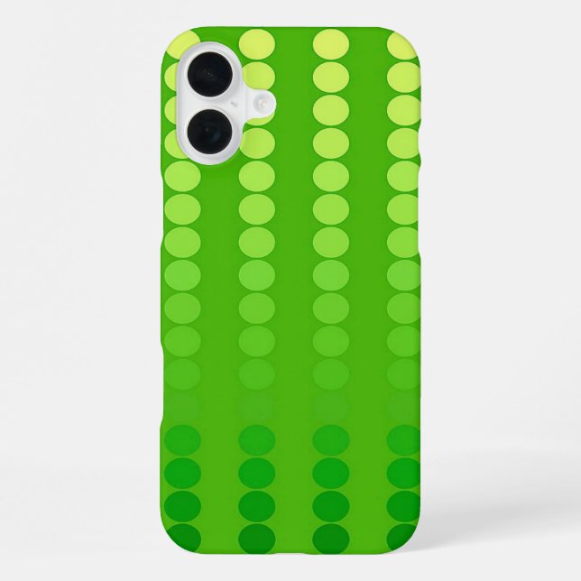 Coque iPhone Points satinés - nuances de vert citron (Verso)