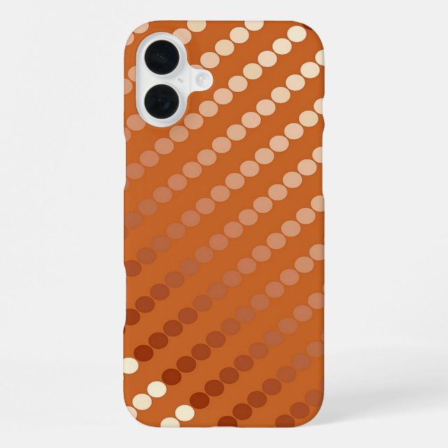 Coque iPhone Points satinés - rouille et cuivre (Verso)