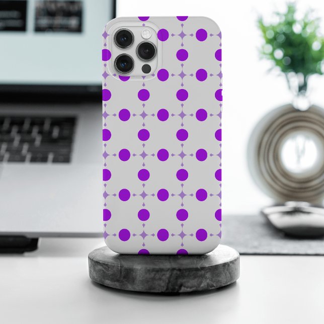Coque iPhone Points violets, Motif à pois, Points, Pointillé (Créateur téléchargé)