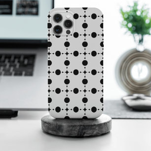 Coque iPhone 15 Pro Max Pois noirs, Motif à points Polka, points, pointill