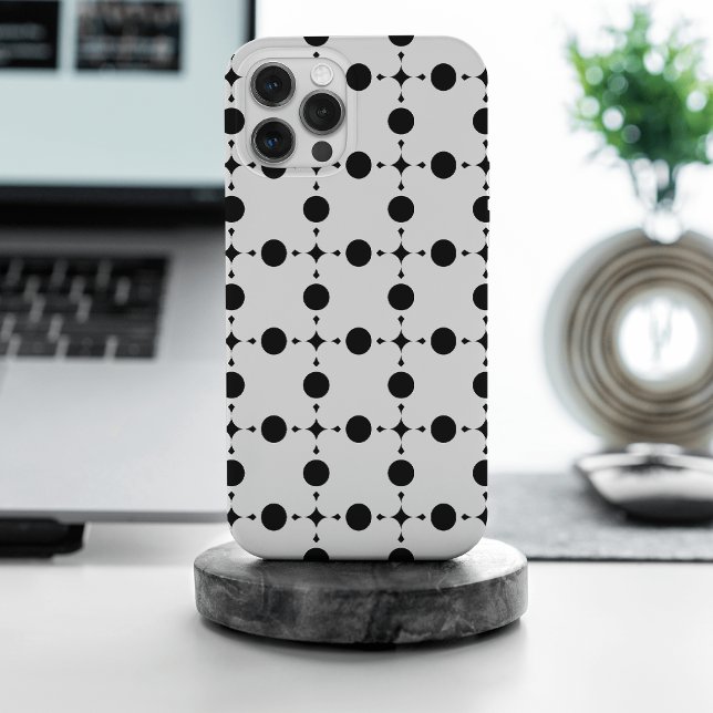 Coque iPhone Pois noirs, Motif à points Polka, points, pointill (Créateur téléchargé)