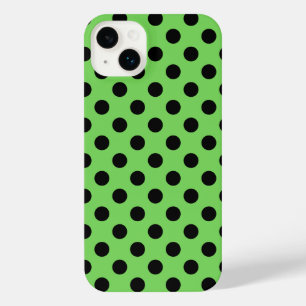 Pois noirs sur vert citron