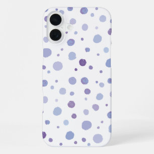 Coque iPhone 16 Plus pois peint à la main