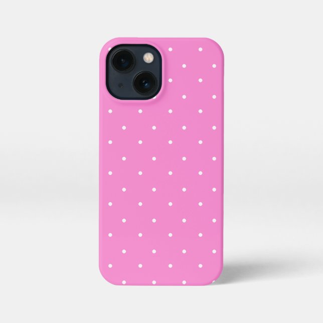 Coque iPhone Pois perses roses et blancs (Verso)