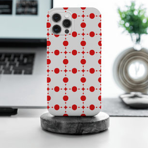 Coque iPhone 15 Pro Max Pois rouges, Motif à points polka, points, pointil