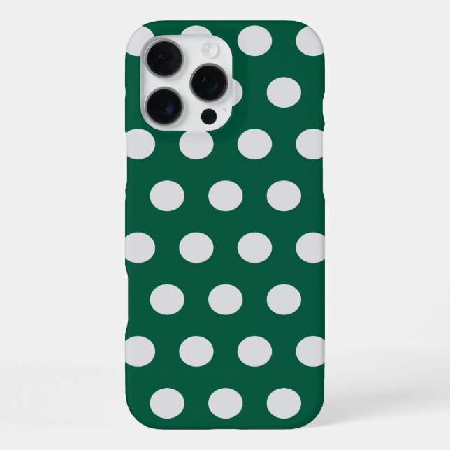 Coque iPhone Pois verts et blancs (Verso)