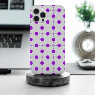 Coque iPhone 15 Pro Max Pois violets, Motif à points Polka, points, pointi