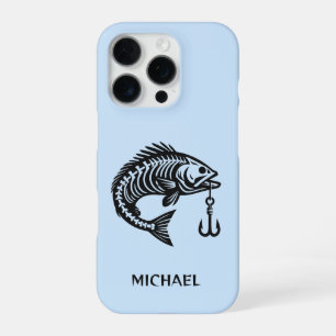 Coque iPhone 16 Pro Poisson de nom et de texte personnalisés