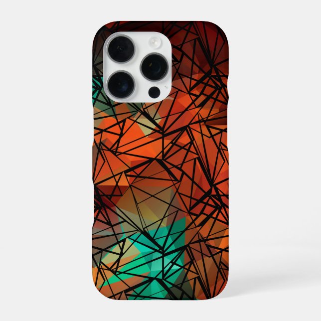 Coque iPhone Polygone, peinture (Verso)