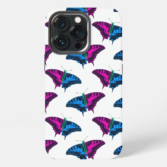 Coque iPhone Polysexual Pride Flag Swallowtail Butterfly (Dos)
