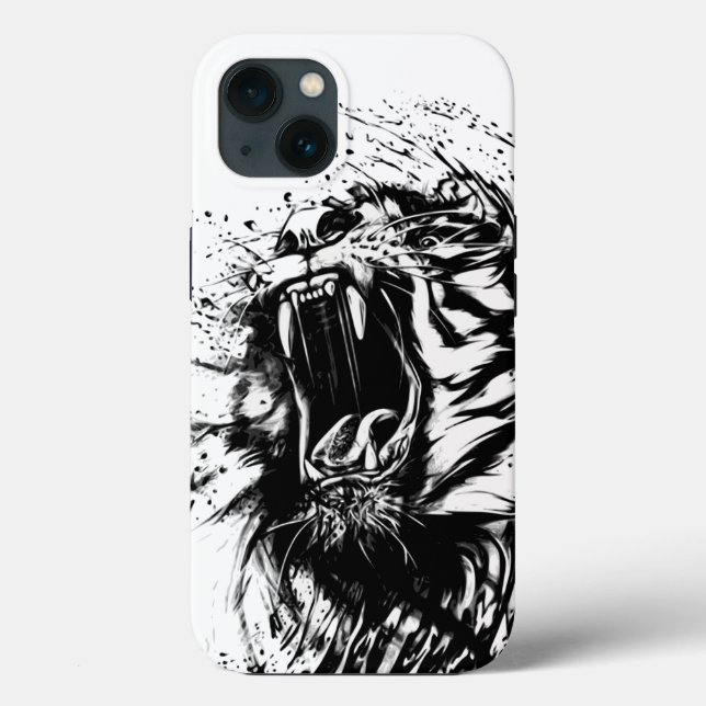 COQUE IPHONE POMME DE TIGRE NOIR ET BLANC (Verso)