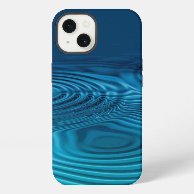Coque iPhone Pommes bleu Aqua (Verso)
