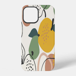 Coque iPhone 12 Pommes Poires : motif dessiné à la main de style v