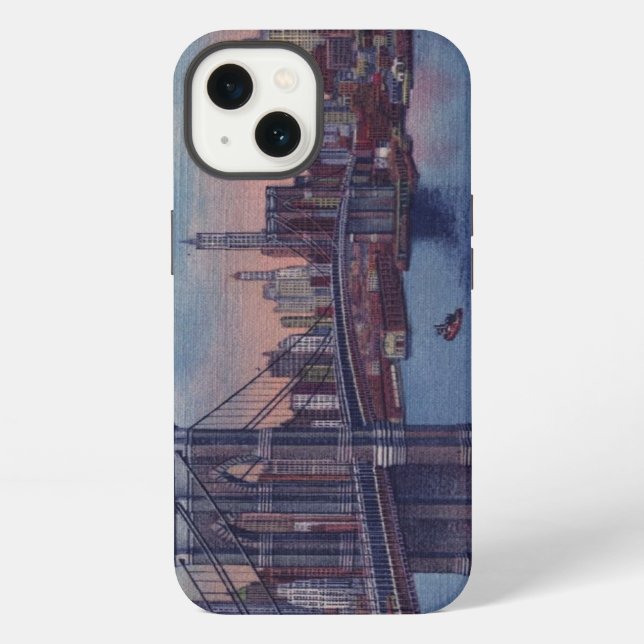 Coque iPhone Pont de Brooklyn vintage (Verso)