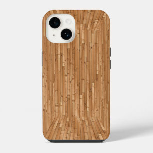 Coque Pour iPhone 14 Pont Soleil - Illusion de Boîte en Bois