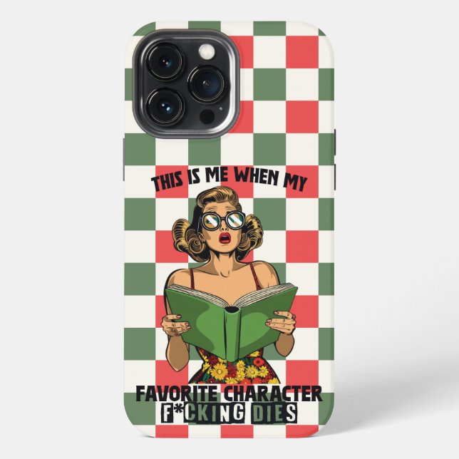 Coque iPhone Pop Art Bookworm, Noël (Verso)