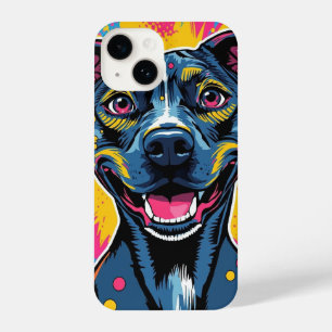 Coque Pour iPhone 14 Pop Art Smile - Le pouvoir d'un chien heureux