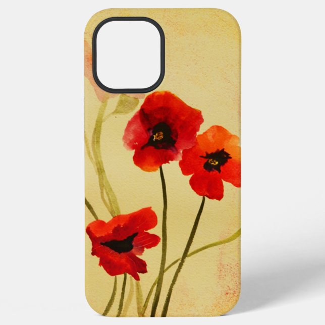 Coque iPhone Poppies d'aquarelle (Verso)