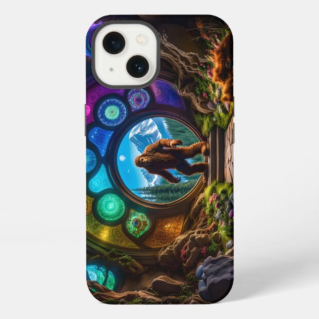 Coque iPhone Portail Dimensionnel Sasquatch (Verso)