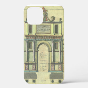 Coque iPhone 12 Porte d'entrée d'église ancienne Architecture de l